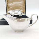 Boxed Pair of Sterling Silver Sauce Boats Antique 1939 Birmingham Art Deco
