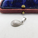 18ct White Gold Coffee Bean Charm or Pendant Vintage c2000