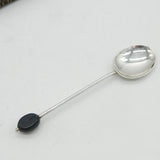 Boxed Set of Twelve Sterling Silver Coffee Bean Spoon Antique 1933 Birmingham