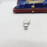 18ct White Gold Coffee Bean Charm or Pendant Vintage c2000