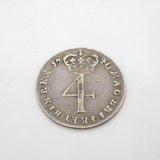 George II Silver Maundy Fourpence Coin Antique 1740 Very Fine Condition