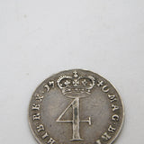 George II Silver Maundy Fourpence Coin Antique 1740 Very Fine Condition