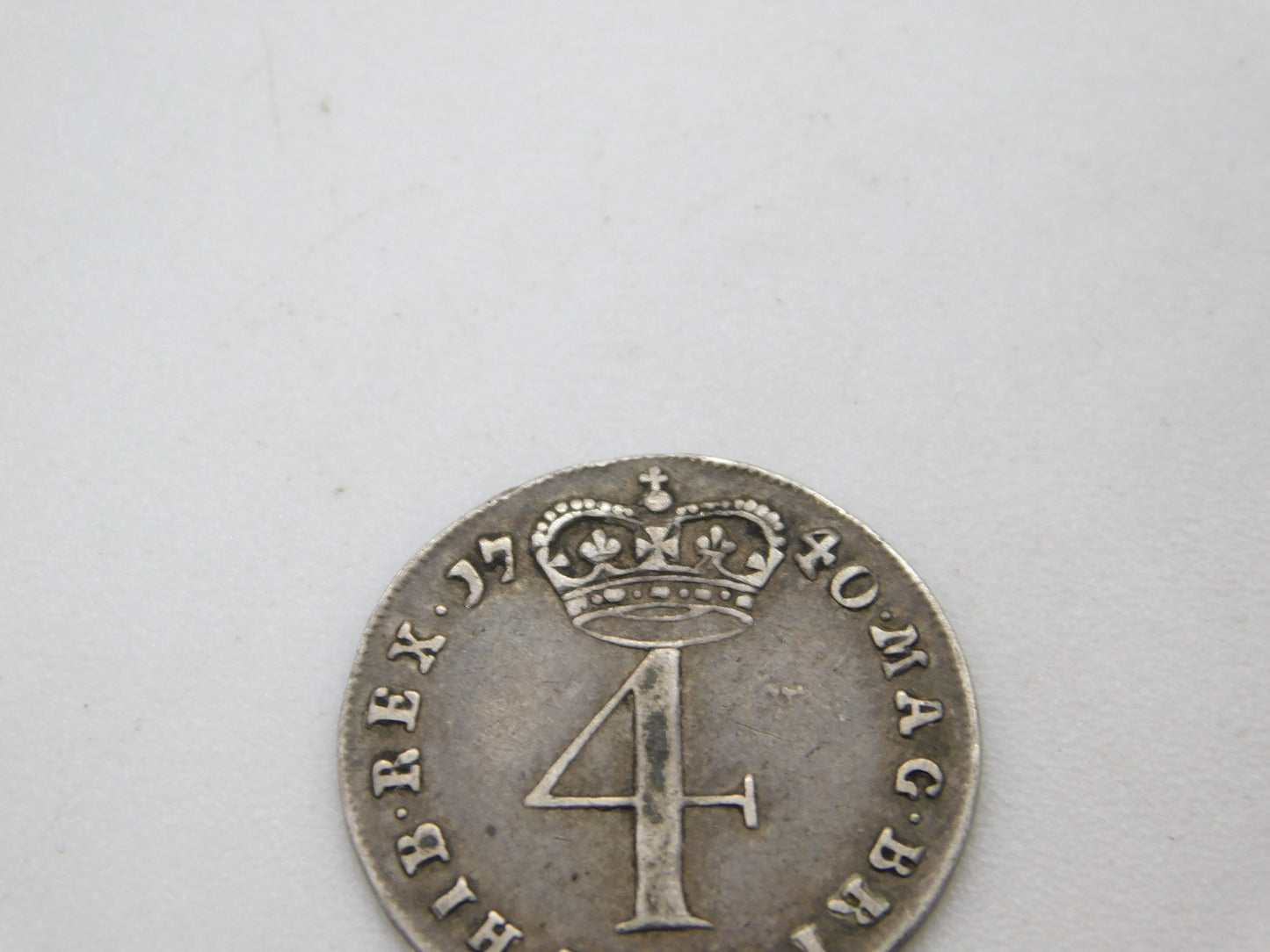 George II Silver Maundy Fourpence Coin Antique 1740 Very Fine Condition