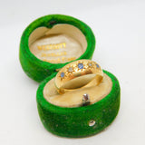 Edwardian 18ct Yellow Gold, Sapphire & Diamond Boat Ring Antique 1905 Chester