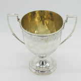 Large Georgian Sterling Silver Flora Pattern Sporting Trophy Cup Antique 1815 London