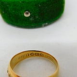 Edwardian 18ct Yellow Gold, Sapphire & Diamond Boat Ring Antique 1905 Chester