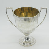 Large Georgian Sterling Silver Flora Pattern Sporting Trophy Cup Antique 1815 London