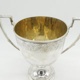 Large Georgian Sterling Silver Flora Pattern Sporting Trophy Cup Antique 1815 London