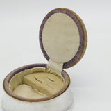 Sterling Silver Mounted Jewellery & Ring Box Antique 1918 Birmingham Art Deco