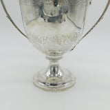 Large Georgian Sterling Silver Flora Pattern Sporting Trophy Cup Antique 1815 London