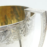 Large Georgian Sterling Silver Flora Pattern Sporting Trophy Cup Antique 1815 London