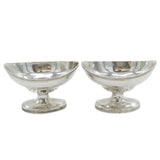 George III Pair of Sterling Silver Pedestal Salt Cellars Antique 1800 London