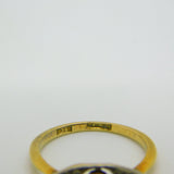Victorian 18ct Yellow Gold, Sapphire & Diamond Dress Ring Antique c1890