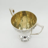 Large Georgian Sterling Silver Flora Pattern Sporting Trophy Cup Antique 1815 London