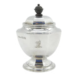Asprey & Co Sterling Silver Pedestal Crested Tea Caddy Antique 1911 London