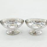 George III Pair of Sterling Silver Pedestal Salt Cellars Antique 1800 London