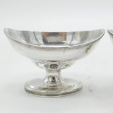 George III Pair of Sterling Silver Pedestal Salt Cellars Antique 1800 London