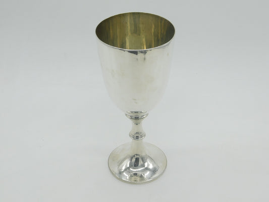 Large Sterling Silver Communion Chalice Goblet Antique 1911 London Art Deco