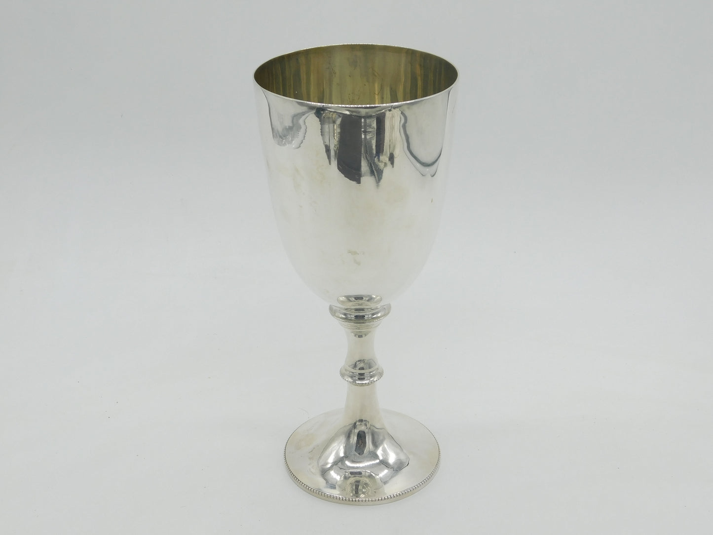 Large Sterling Silver Communion Chalice Goblet Antique 1911 London Art Deco