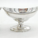 George III Pair of Sterling Silver Pedestal Salt Cellars Antique 1800 London