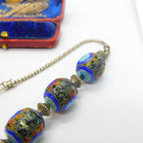 Chinese Sterling Silver Colourful Enamel Ball Bead Form Necklace Antique c1940