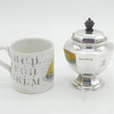 Asprey & Co Sterling Silver Pedestal Crested Tea Caddy Antique 1911 London