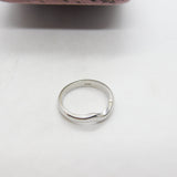 18ct White Gold Modernist Essential Band Ring Birmingham c2000 Vintage