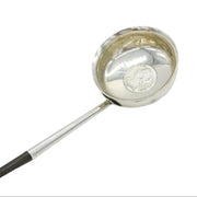 17th Century Sterling Silver Charles II Shilling Coin Set Toddy Ladle Antique 1681