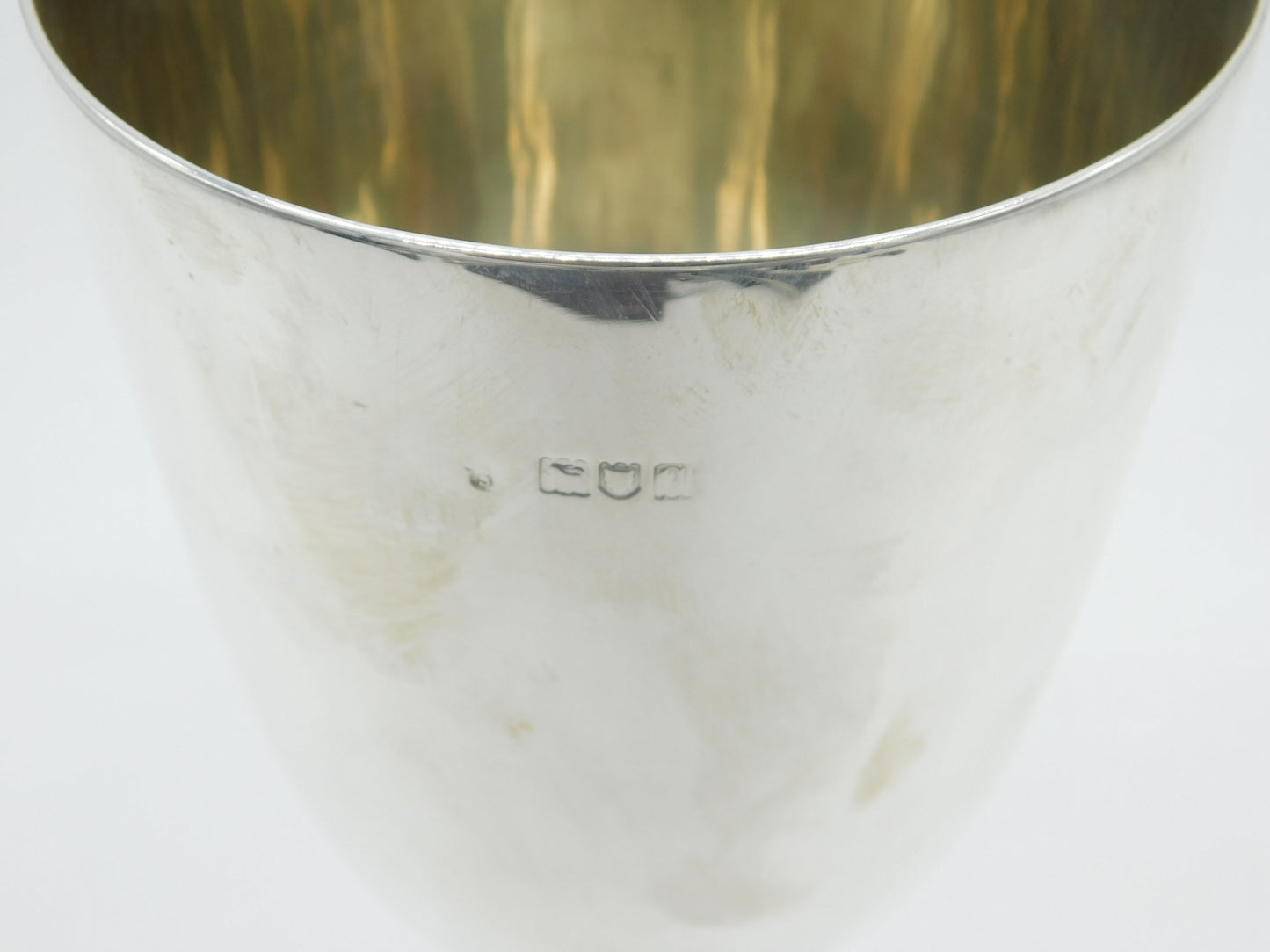 Large Sterling Silver Communion Chalice Goblet Antique 1911 London Art Deco