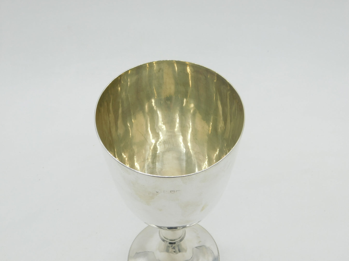 Large Sterling Silver Communion Chalice Goblet Antique 1911 London Art Deco