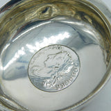17th Century Sterling Silver Charles II Shilling Coin Set Toddy Ladle Antique 1681