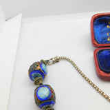 Chinese Sterling Silver Colourful Enamel Ball Bead Form Necklace Antique c1940
