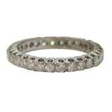 18ct White Gold & Brilliant Cut Diamond Full-Eternity Ring Antique c1920 Deco