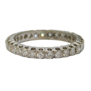 18ct White Gold & Brilliant Cut Diamond Full-Eternity Ring Antique c1920 Deco