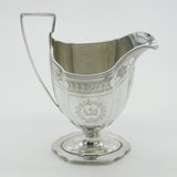 George III Sterling Silver Griffin Crest Cream Jug Antique 1786 London Georgian