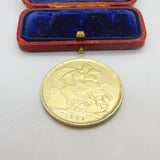 Queen Victoria Gilded 1889 Sterling Silver Crown Coin Fine Condition Antique