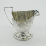 George III Sterling Silver Griffin Crest Cream Jug Antique 1786 London Georgian