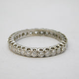 18ct White Gold & Brilliant Cut Diamond Full-Eternity Ring Antique c1920 Deco