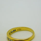 18ct Yellow Gold & 0.5ct Diamond Half-Eternity Ring Vintage c1990 Sheffield