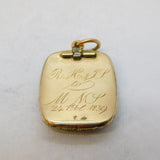 Early-Victorian 10ct Gold, Seed Pearl, Hair Set Mourning Pendant Antique 1839