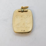Early-Victorian 10ct Gold, Seed Pearl, Hair Set Mourning Pendant Antique 1839
