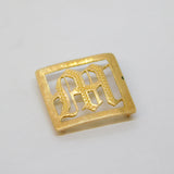 Victorian 9ct Yellow Gold 'M' Initial Mourning Bracelet Charm Antique c1900