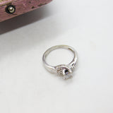 18ct White Gold & 0.4ct Diamond Crossover Ring Vintage c1970 Size K 1/2 UK