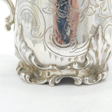 Victorian Sterling Silver Decorative Floral Cream Jug Antique 1848 London