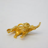 9ct Yellow Gold Cast Good Luck Elephant Charm Pendant Vintage 1966 London