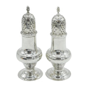 George III Pair of Sterling Silver Muffineer Sugar Casters Antique 1779 London