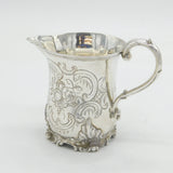 Victorian Sterling Silver Decorative Floral Cream Jug Antique 1848 London
