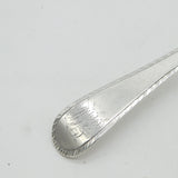 George II Sterling Silver Bright Cut Monogram Serving Spoon Antique 1754 London
