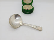 George III Sterling Silver Bright Cut Tea Caddy Spoon Antique 1804 London