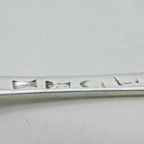 George II Sterling Silver Bright Cut Monogram Serving Spoon Antique 1754 London